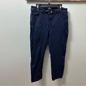 Chaps denim Straight Leg Pants Womens 4 Navy blue